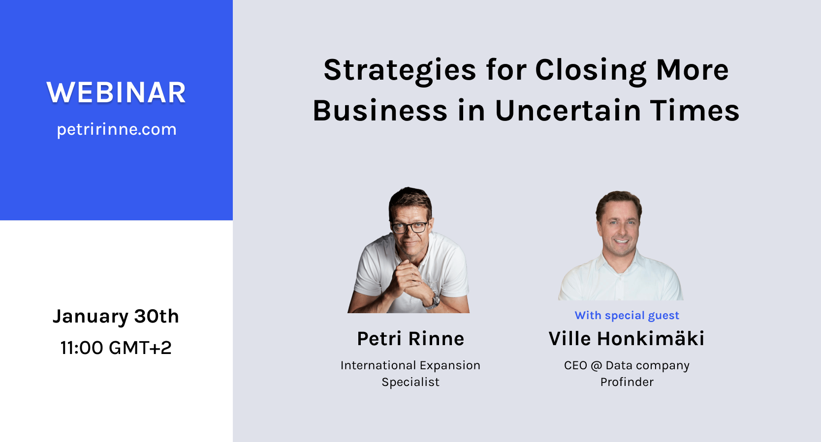 Strategies for Closing More Business in Uncertain Times with Ville Honkimäki